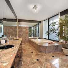 Load image into Gallery viewer, Joliet Semi Flush Mount Ceiling Light in bathroom.
