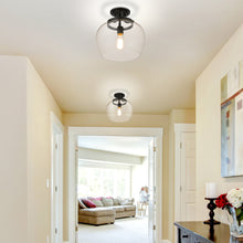 Load image into Gallery viewer, Joliet Semi Flush Mount Ceiling Light in living room.
