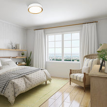 Load image into Gallery viewer, Kawan LED Flush Mount Ceiling Light in bedroom.
