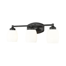 Load image into Gallery viewer, Kendrick Bath Vanity Light in Matte Black (3-Light).
