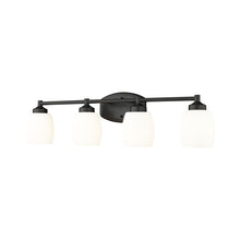 Load image into Gallery viewer, Kendrick Bath Vanity Light in Matte Black (4-Light).
