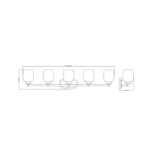 Load image into Gallery viewer, Kendrick Bath Vanity Light - line drawing.
