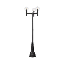 Load image into Gallery viewer, Laurent Outdoor Ornate Post Light in Clear Seedy.
