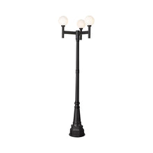 Load image into Gallery viewer, Laurent Outdoor Ornate Post Light in Opal.
