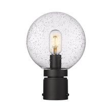 Load image into Gallery viewer, Laurent Outdoor Post Light in Clear Seedy (1-Light/8-Inch).
