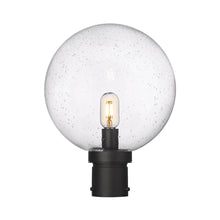 Load image into Gallery viewer, Laurent Outdoor Post Light in Clear Seedy (1-Light/12-Inch).
