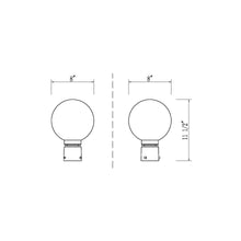 Load image into Gallery viewer, Laurent Outdoor Post Light - line drawing.
