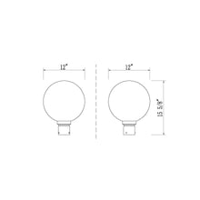 Load image into Gallery viewer, Laurent Outdoor Post Light - line drawing.
