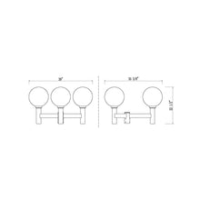 Load image into Gallery viewer, Laurent Outdoor Post Light - line drawing.
