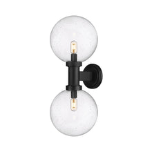 Load image into Gallery viewer, Laurent Outdoor Wall Light in Clear Seedy (2-Light/Tall).
