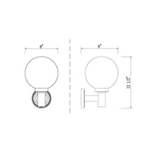 Load image into Gallery viewer, Laurent Outdoor Wall Light - line drawing.
