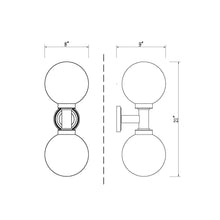 Load image into Gallery viewer, Laurent Outdoor Wall Light - line drawing.
