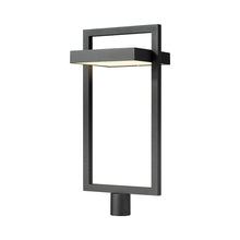 Load image into Gallery viewer, Luttrel Outdoor LED Post Light in Black/Sand Blast (Round Post Mount).
