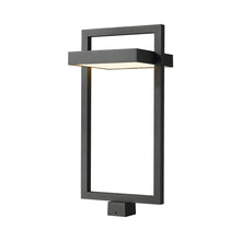 Load image into Gallery viewer, Luttrel Outdoor LED Post Light in Black/Sand Blast (Square Post Mount).
