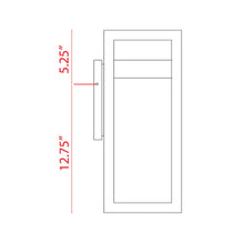 Load image into Gallery viewer, Luttrel Outdoor LED Wall Light - line drawing.
