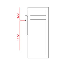 Load image into Gallery viewer, Luttrel Outdoor LED Wall Light - line drawing.
