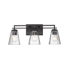 Load image into Gallery viewer, Lyna Bath Vanity Light in Matte Black (3-Light).
