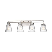 Load image into Gallery viewer, Lyna Bath Vanity Light in Brushed Nickel (4-Light).
