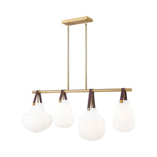 Load image into Gallery viewer, Newbury Linear Chandelier in Modern Gold.
