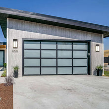 Load image into Gallery viewer, Nyx Outdoor LED Wall Light in Outside Area.
