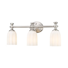 Load image into Gallery viewer, Orion Bath Vanity Light in Brushed Nickel (3-Light).
