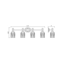 Load image into Gallery viewer, Orion Bath Vanity Light - line drawing.
