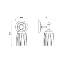 Load image into Gallery viewer, Orion Bath Wall Light - line drawing.
