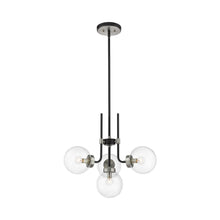 Load image into Gallery viewer, Parsons Chandelier in Matte Black/Brushed Nickel (4-Light).
