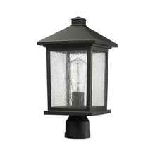 Load image into Gallery viewer, Portland Outdoor Round Mount Post Light in Detail.
