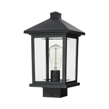 Load image into Gallery viewer, Portland Outdoor Square Mount Post Light in Detail.
