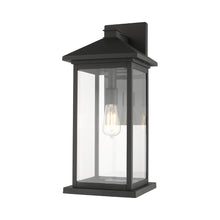 Load image into Gallery viewer, Portland Outdoor Wall Light in Black/Clear Beveled (22-Inch).
