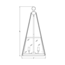 Load image into Gallery viewer, Prescott Pendant Light - line drawing.
