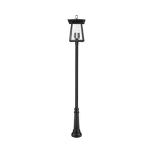 Load image into Gallery viewer, Rainer Outdoor Clear Glass Post Light in Detail.
