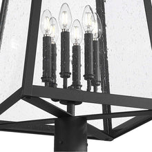Load image into Gallery viewer, Rainer Outdoor Clear Glass Post Light in Detail.
