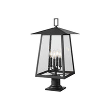 Load image into Gallery viewer, Rainer Outdoor Lantern Post Light in Round Pier Mount (13.5-Inch).
