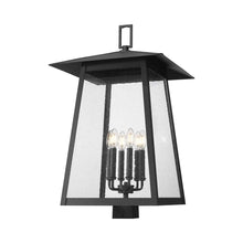 Load image into Gallery viewer, Rainer Outdoor Lantern Post Light in Square Post Mount (17.5-Inch).
