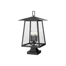 Load image into Gallery viewer, Rainer Outdoor Lantern Post Light in Square Pier Mount (13.5-Inch).
