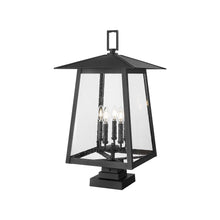 Load image into Gallery viewer, Rainer Outdoor Lantern Post Light in Square Pier Mount (15.5-Inch).

