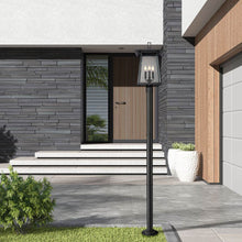 Load image into Gallery viewer, Rainer Outdoor Lean Post Light in Outside Area.
