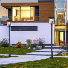 Load image into Gallery viewer, Rainer Outdoor Post Light in Outside Area.
