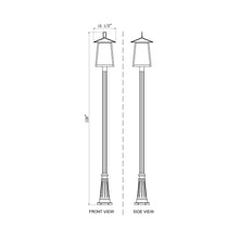 Load image into Gallery viewer, Rainer Outdoor Post Light - line drawing.
