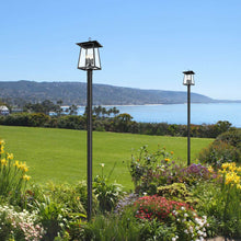 Load image into Gallery viewer, Rainer Outdoor Sleek Post Light in Outside Area.

