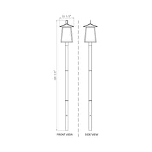 Load image into Gallery viewer, Rainer Outdoor Sleek Post Light - line drawing.
