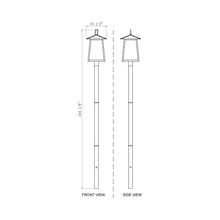 Load image into Gallery viewer, Rainer Outdoor Sleek Post Light - line drawing.
