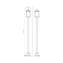 Load image into Gallery viewer, Rainer Outdoor Square Post Light - line drawing.
