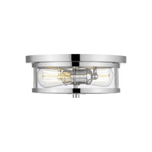 Load image into Gallery viewer, Savannah Flush Mount Ceiling Light in Chrome (11-Inch).
