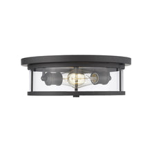 Load image into Gallery viewer, Savannah Flush Mount Ceiling Light in Bronze (13.75-Inch).
