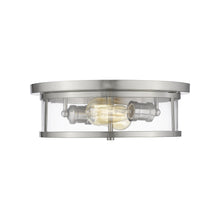 Load image into Gallery viewer, Savannah Flush Mount Ceiling Light in Brushed Nickel (13.75-Inch).
