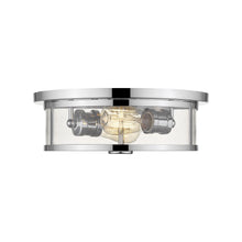 Load image into Gallery viewer, Savannah Flush Mount Ceiling Light in Chrome (13.75-Inch).
