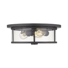Load image into Gallery viewer, Savannah Flush Mount Ceiling Light in Bronze (15.75-Inch).
